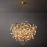 Trellor Spiraled Globe Round Chandelier 38"