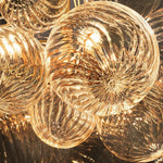 Trellor Spiraled Globe Round Chandelier 38"