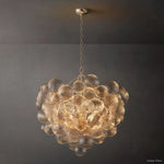 Trellor Spiraled Globe Round Chandelier 38"