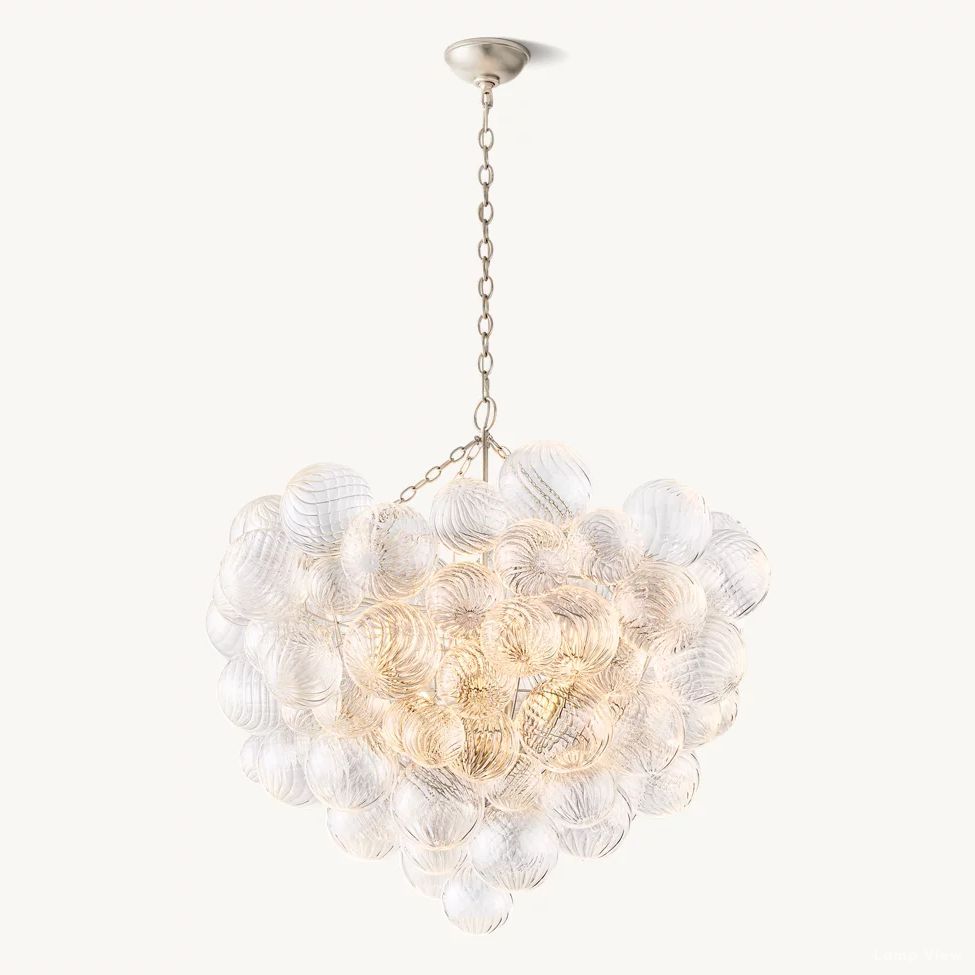 Trellor Spiraled Globe Round Chandelier 38"