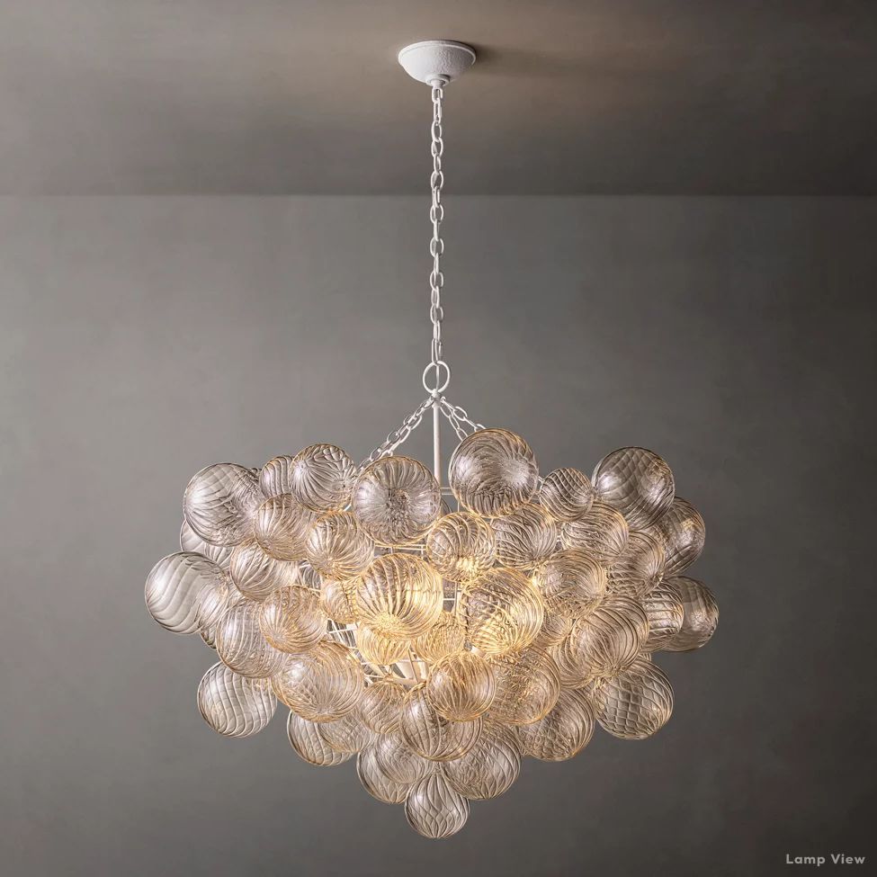 Trellor Spiraled Globe Round Chandelier 38"