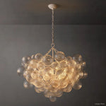 Trellor Spiraled Globe Round Chandelier 38"