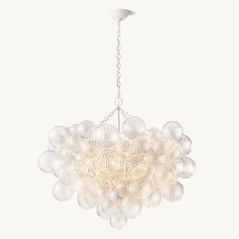 Trellor Spiraled Globe Round Chandelier 38"