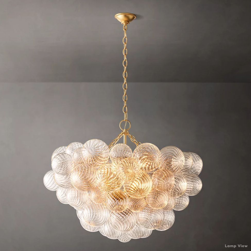 Trellor Spiraled Globe Round Chandelier 33"