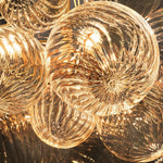 Trellor Spiraled Globe Round Chandelier 33"