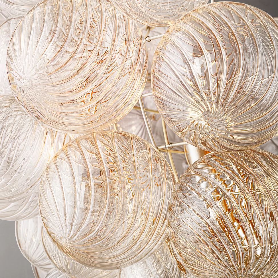 Trellor Spiraled Globe Ring Chandelier 54"