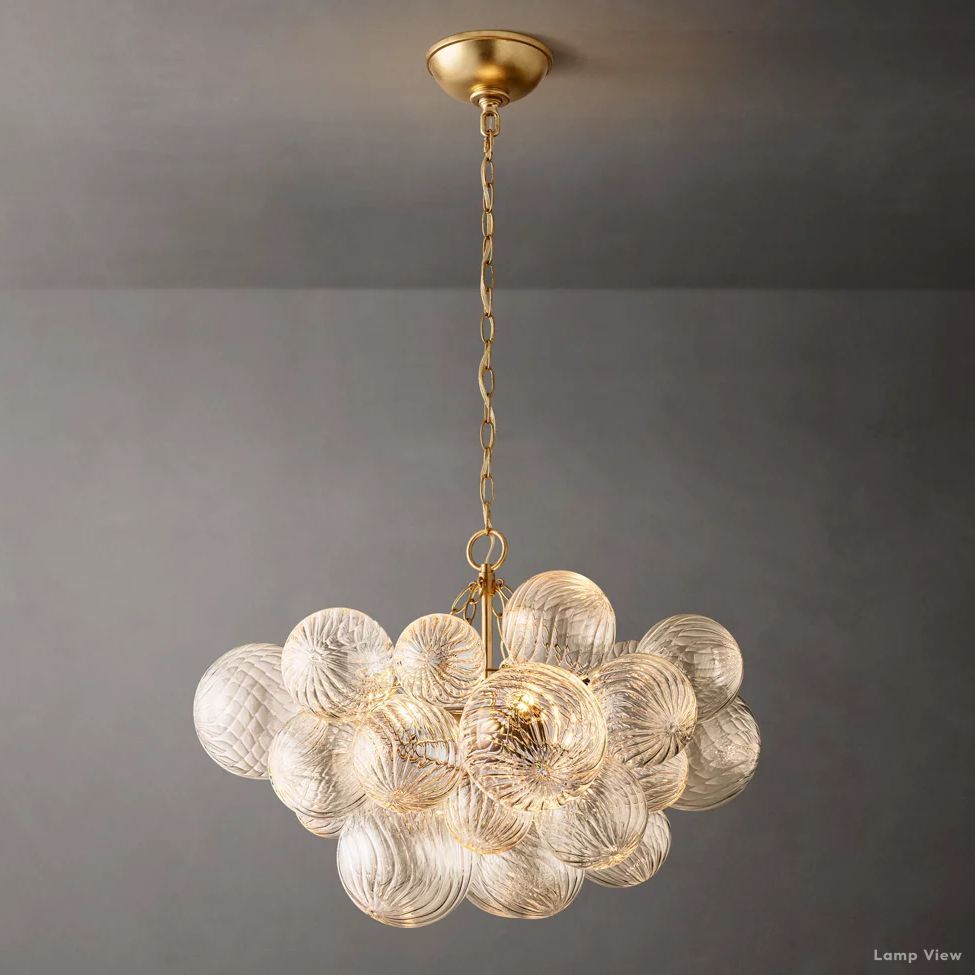 Trellor Spiraled Globe Round Chandelier 24"