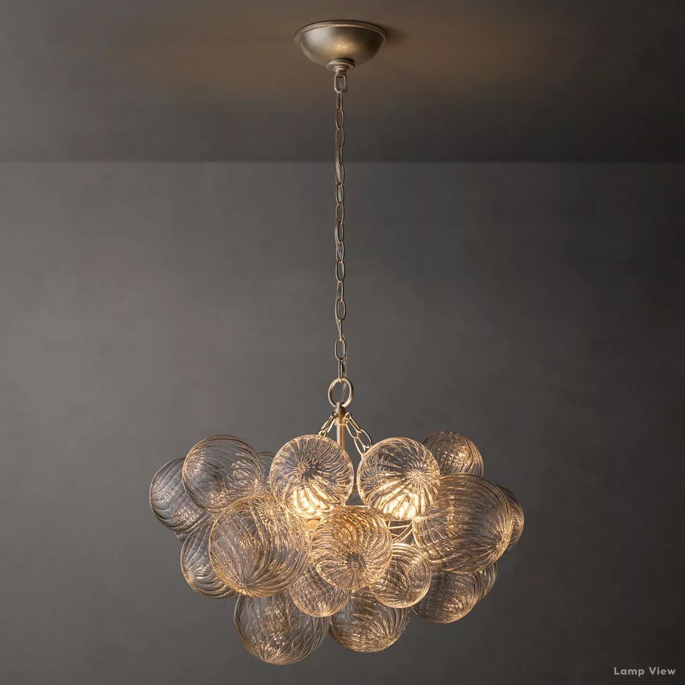 Trellor Spiraled Globe Round Chandelier 24"
