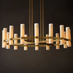 Ravelle Milk Glass Round Chandelier 48"