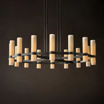 Ravelle Milk Glass Round Chandelier 48"