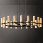 Ravelle Milk Glass Round Chandelier 60"
