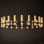 Ravelle Milk Glass Round Chandelier 60"