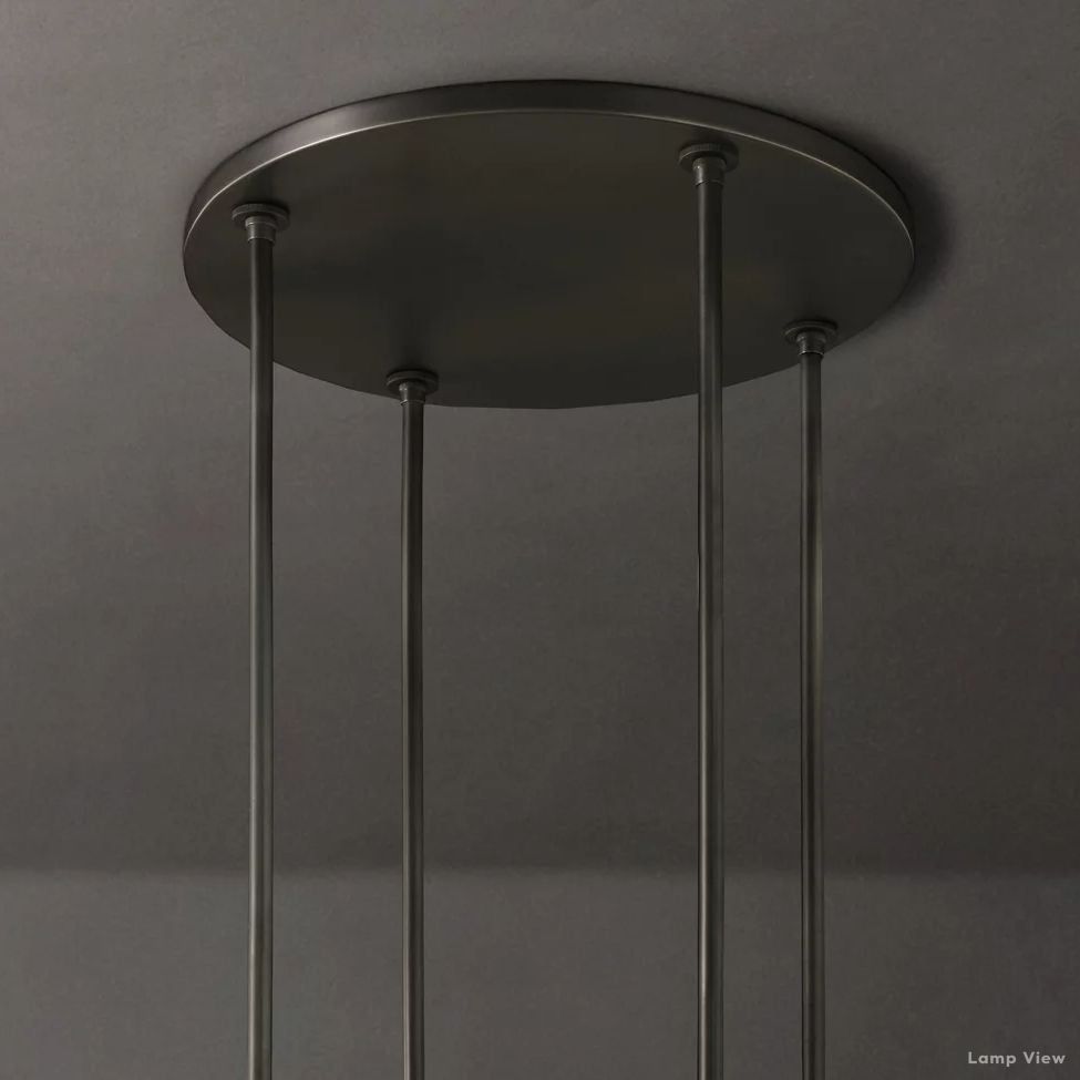 Ravelle Milk Glass Round Chandelier 60"