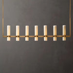 Ravelle Milk Glass Linear Chandelier 59"