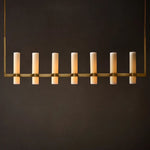 Ravelle Milk Glass Linear Chandelier 59"
