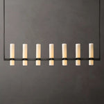 Ravelle Milk Glass Linear Chandelier 59"