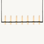 Ravelle Milk Glass Linear Chandelier 59"