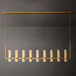 Ravelle Milk Glass Linear Chandelier 73"
