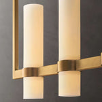 Ravelle Milk Glass Linear Chandelier 73"