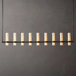 Ravelle Milk Glass Linear Chandelier 73"
