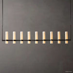 Ravelle Milk Glass Linear Chandelier 73"