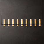 Ravelle Milk Glass Linear Chandelier 73"