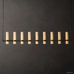 Ravelle Milk Glass Linear Chandelier 73"