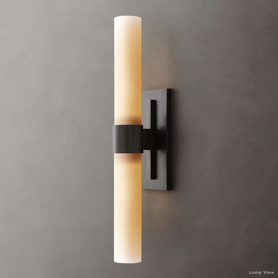 Ravelle Milk Glass Linear Wall Sconce