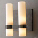 Ravelle Milk Glass Double Wall Sconce