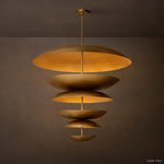 Cosmic Arched Profile Three-Tier Round Chandelier