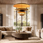 Cosmic Arched Profile Two-Tier Round Chandelier