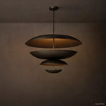 Cosmic Arched Profile Two-Tier Round Chandelier