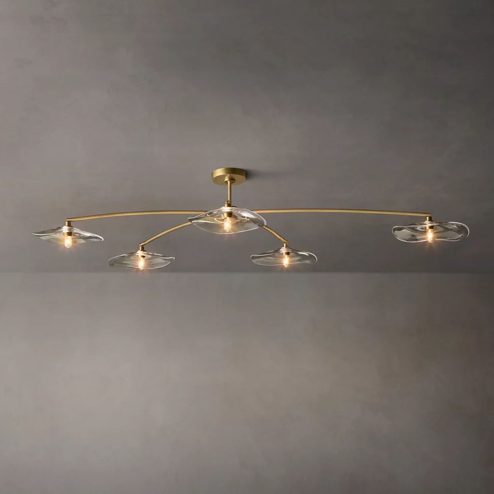 Lily Arcing Glass Flush Mount