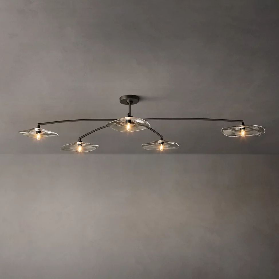 Lily Arcing Glass Flush Mount