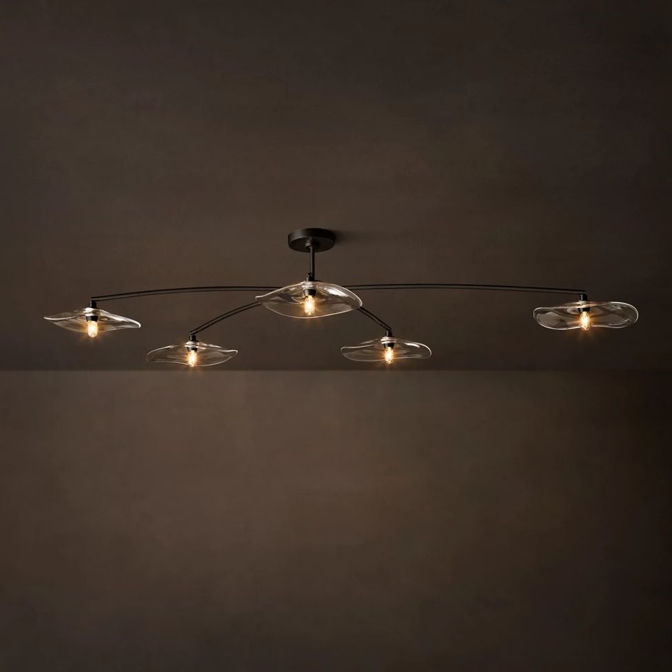 Lily Arcing Glass Flush Mount