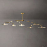 Lily Arcing Glass Linear Chandelier 80"