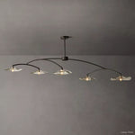 Lily Arcing Glass Linear Chandelier 80"