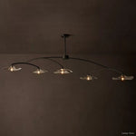 Lily Arcing Glass Linear Chandelier 80"