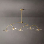 Lily Arcing Glass Linear Chandelier 60"