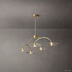 Lily Arcing Glass Linear Chandelier 60"