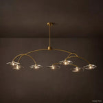 Lily Arcing Glass Round Chandelier 72"