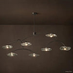 Lily Arcing Glass Round Chandelier 72"