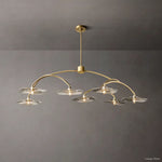 Lily Arcing Glass Round Chandelier 54"