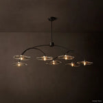 Lily Arcing Glass Round Chandelier 54"