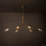Shell Airy Glass Linear Chandelier 72"