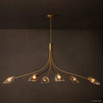 Shell Airy Glass Linear Chandelier 72"