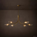 Shell Airy Glass Linear Chandelier 54"