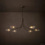 Shell Airy Glass Linear Chandelier 54"
