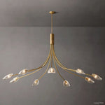 Shell Airy Glass Round Chandelier 84"