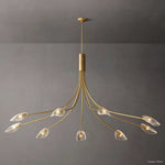 Shell Airy Glass Round Chandelier 84"